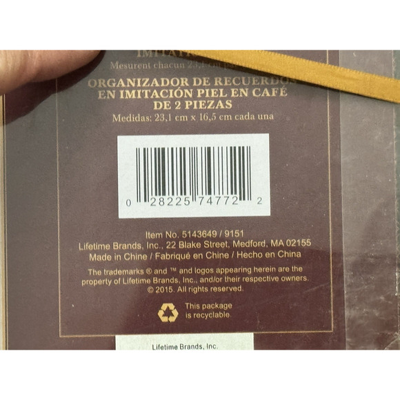 Bombay Company Faux Leather 2 Piece Trinket Jewelry Organizers - 9" x 6" - RARE - Picture 4 of 5